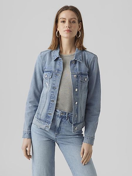 Vero Moda Jeansjacke "VMZORICA LS DENIM JACKET MIX NOOS", mit leichten Dest günstig online kaufen