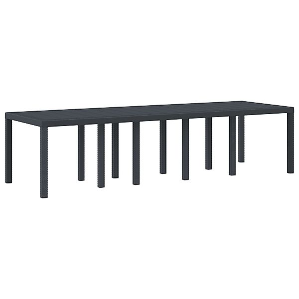 vidaXL Gartentisch Anthrazit 300x100x73 cm Poly Rattan 3378520 günstig online kaufen