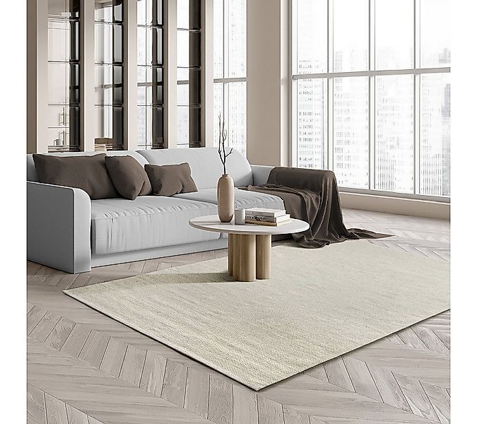 the carpet Teppich Boho Nature Wool, rechteckig, Natur Wool Handgewebter Wo günstig online kaufen