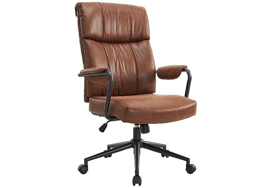 IWMH Bürostuhl Ergonomischer Chefsessel, Retro PU-Leder Drehstuhl, Schreibt günstig online kaufen