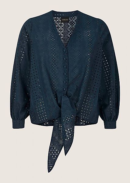 MADELEINE Langarmbluse "Spitzenbluse Baumwollbluse zum Knoten" Spitzenbluse günstig online kaufen