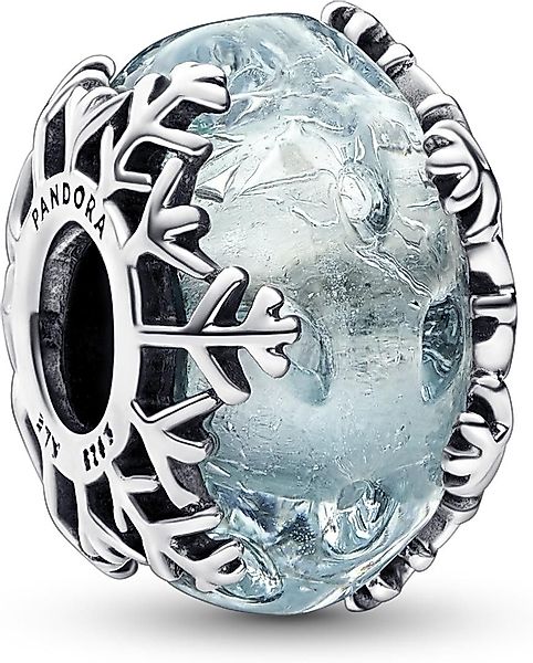 Pandora Kettenanhänger Pandora Winterblaue Schneeflocke Murano-Charm günstig online kaufen