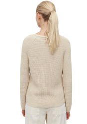 Marc OPolo Strickpullover mit dekorativem Strickmuster am Ärmel und V-Neck günstig online kaufen