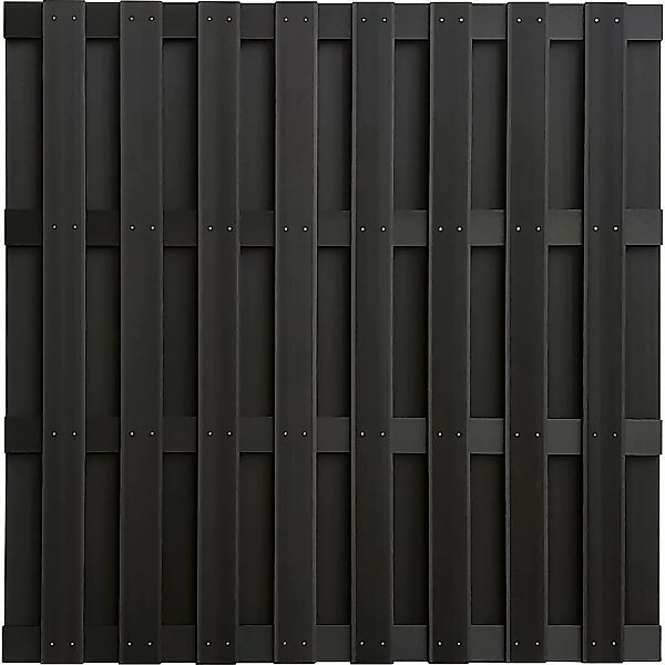 WPC-Zaun 180 cm x 180 cm Anthrazit günstig online kaufen