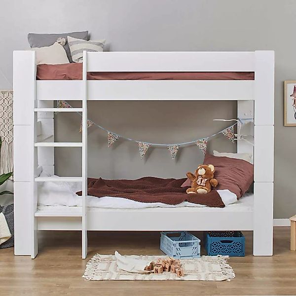 Kinderbett Stockbett in Weiß Liegefläche 90x200 cm günstig online kaufen