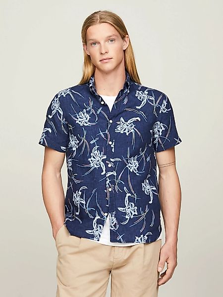 Tommy Hilfiger Leinenhemd LI TROPICAL PRT SF SHIRT mit tropischen Print günstig online kaufen