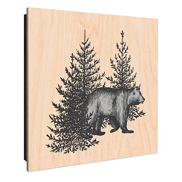 Banjado Schlüsselkasten Holz 30x30cm Schwarz Scharnier Rechts 50 Haken Desi günstig online kaufen