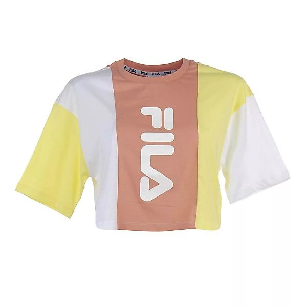 Fila Bai Crop Kurzärmeliges T-shirt XS Limelight / Bright White / Lobster B günstig online kaufen