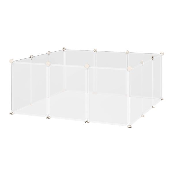 PawHut Kleintierkäfig Freilaufgehege Laufgitter DIY Gittergehege günstig online kaufen