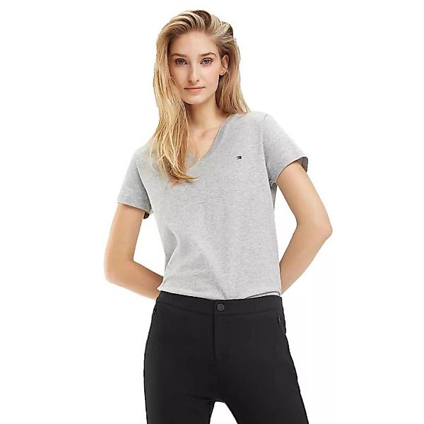 Tommy Hilfiger Heritage V Neck Kurzärmeliges T-shirt M Light Grey Heather günstig online kaufen