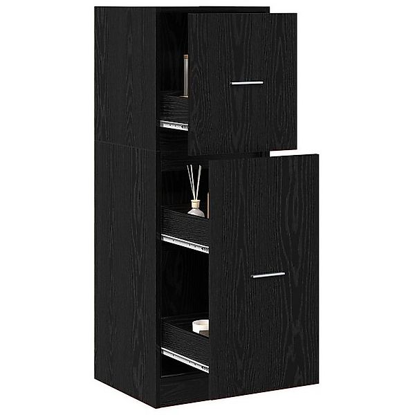 vidaXL Fächerschrank Apothekerschrank Schwarz Eiche 40x41x118 cm Sperrholz günstig online kaufen