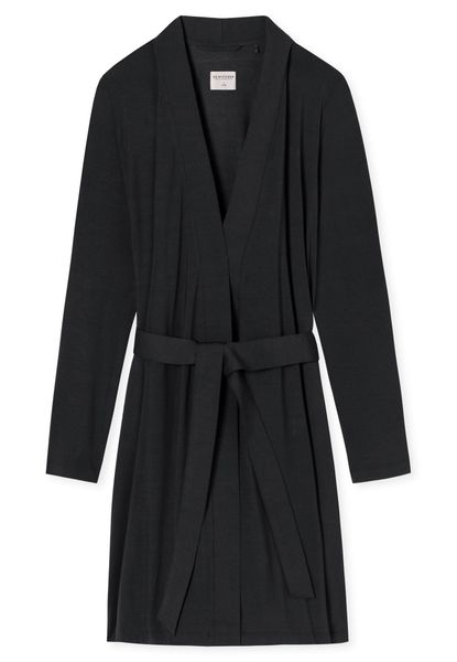 Schiesser Morgenmantel ""Essentials"" mit Kimono-Schnittform mit dezentem G günstig online kaufen