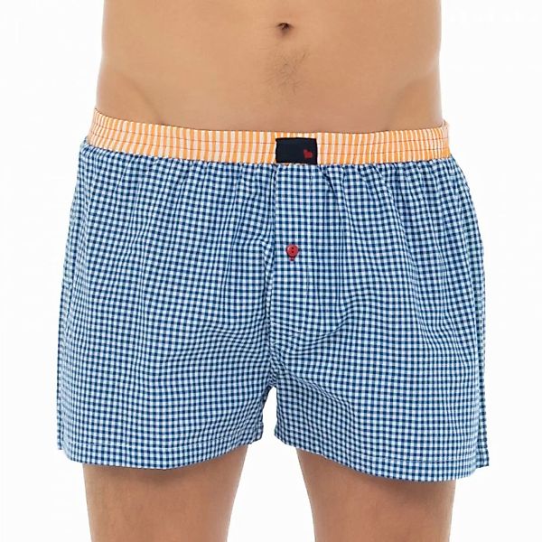 Unabux Boxershorts Blau & Weiß kariert günstig online kaufen