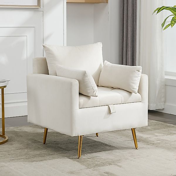Merax Sessel mit Stauraum und goldenen günstig online kaufen