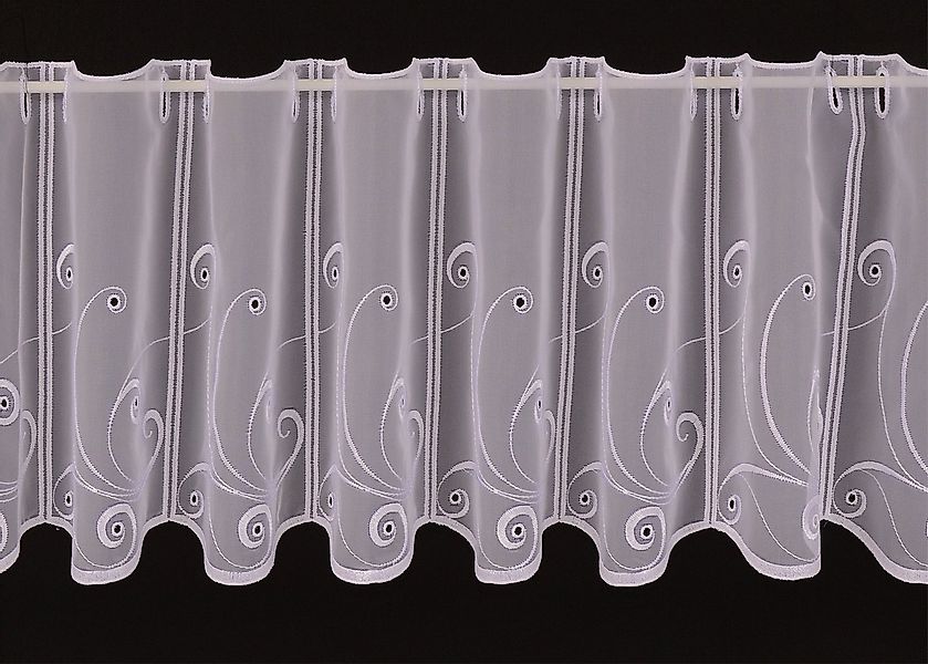 Gardinen Kranzusch Scheibengardine Voile mit Loch-Kringel, Stangendurchzug, günstig online kaufen