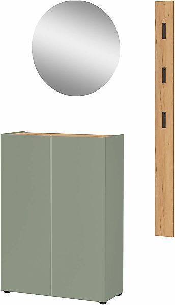 GERMANIA Garderoben-Set "Alviano" 3 Stk. tlg. mit rundem Spiegel, optional günstig online kaufen
