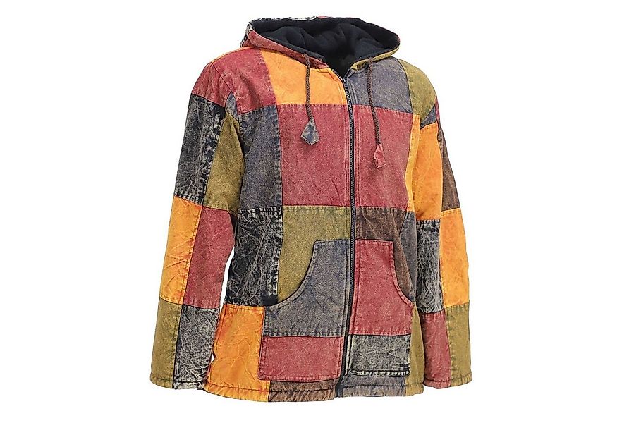 KUNST UND MAGIE Kapuzenfleecejacke Patchwork Jacke Baja Hoodie alternativ K günstig online kaufen