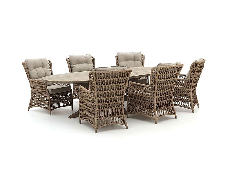 Intenso Milano/ROUGH-Y 280 cm Dining-Lounge Gartenmöbel-Set 7-teilig günstig online kaufen
