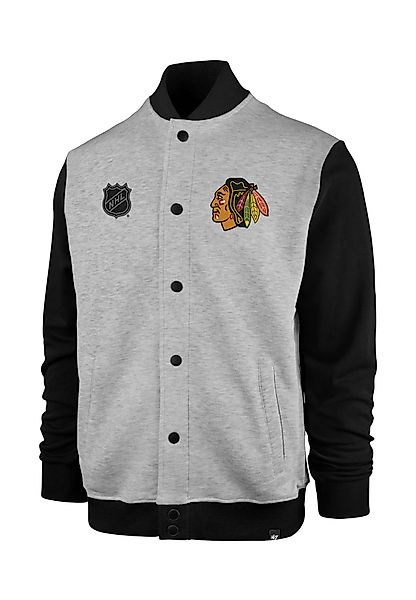 47 Brand Herren Jacke Burnside Track Jacket CHICAGO BLACKHAWKS 546657 Grau günstig online kaufen