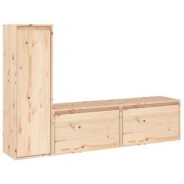 vidaXL TV-Schrank TV-Schränke 3 Stk Massivholz Kiefer Lowboard Lowboard günstig online kaufen