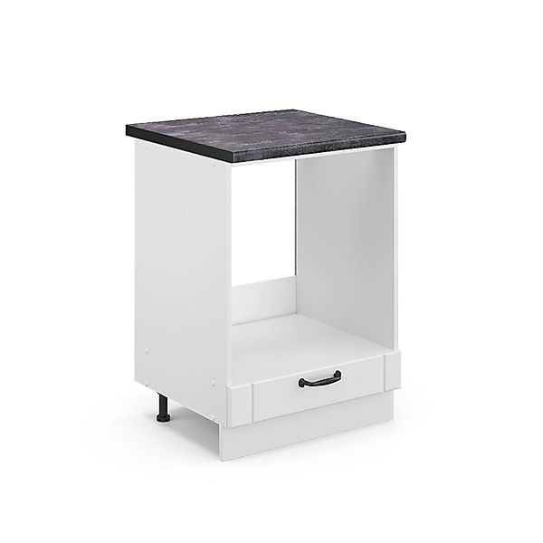Vicco Herdumbauschrank Fame-Line Herdschrank Weiß Landhaus/Weiß 60 cm AP Ei günstig online kaufen
