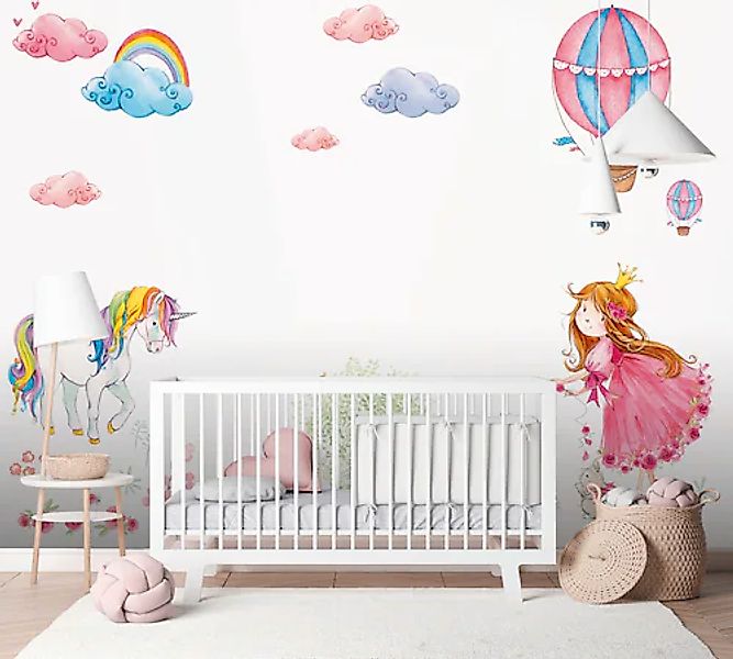 A.S. Création Vliestapete »Kinderzimmer Fototapete Einhorn Prinzessin Rosa« günstig online kaufen