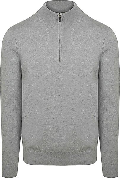 Profuomo Half Zip Pullover Luxury Grau - Größe S günstig online kaufen