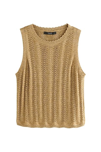 Next Stricktop Glitzerndes Tanktop mit Ziernähten günstig online kaufen
