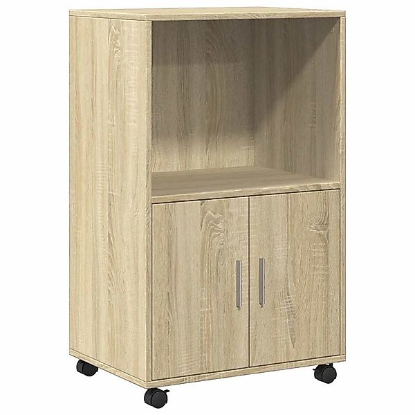 vidaXL Sideboard Rollschrank Sonoma-Eiche 55x40x91 cm günstig online kaufen