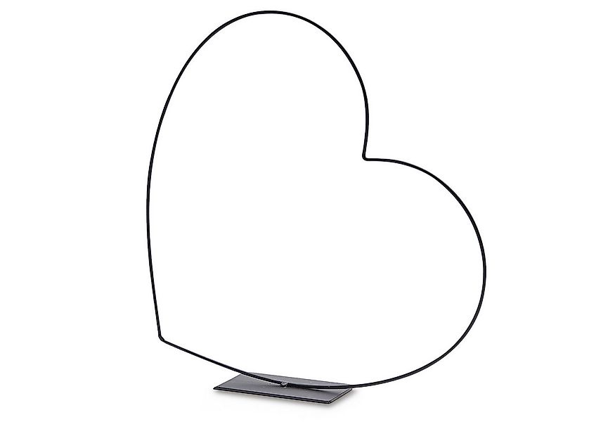 matches21 HOME & HOBBY Dekofigur Metall-Herz Deko-Figur schwarz 40 cm als D günstig online kaufen