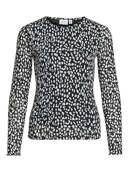 Vila T-Shirt Langarm Shirt mit Körperbetonter Passform Transparent Sleeves günstig online kaufen