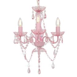 vidaXL Kronleuchter Kronleuchter mit Perlen Rosa günstig online kaufen