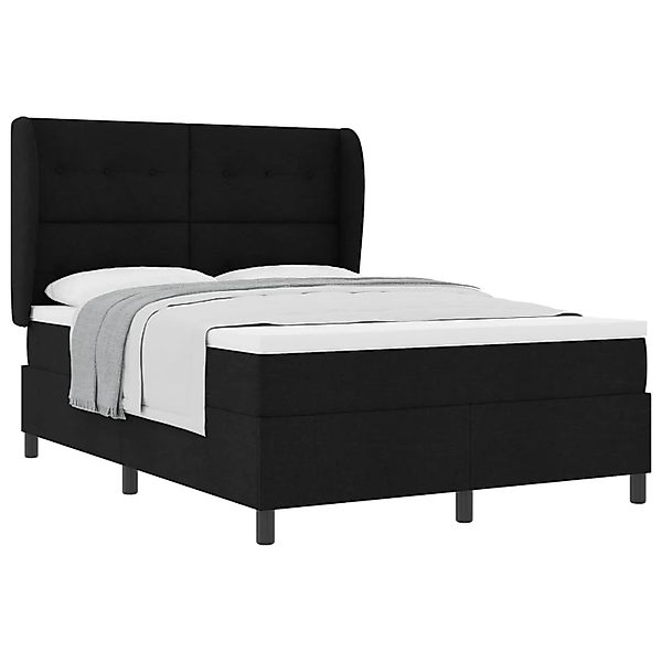vidaXL Boxspringbett mit Matratze Schwarz 160 x 200 cm Stoff 3340573 günstig online kaufen
