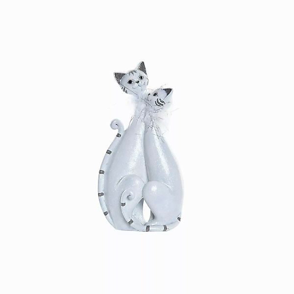 Deko-figur Dkd Home Decor Weiß Harz Katzen (15 X 10 X 29 Cm) günstig online kaufen