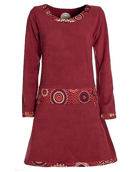 Vishes Midikleid Extra warmes Winterkleid Damen Langarm Kleider Sweatkleid günstig online kaufen