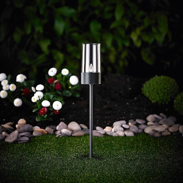 MeLiTec LED Solarleuchte Edelstahl Solarfackel SO28-1, günstig online kaufen