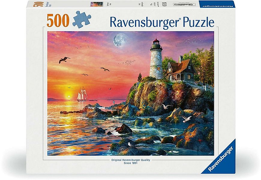 Ravensburger Puzzle 500 Teile Puzzle Leuchtturm am Abend 12000217, 500 Puzz günstig online kaufen