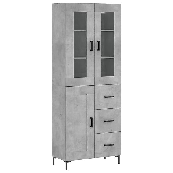 vidaXL Highboard Betongrau 69,5x34x180 cm Holzwerkstoff 3198661 günstig online kaufen
