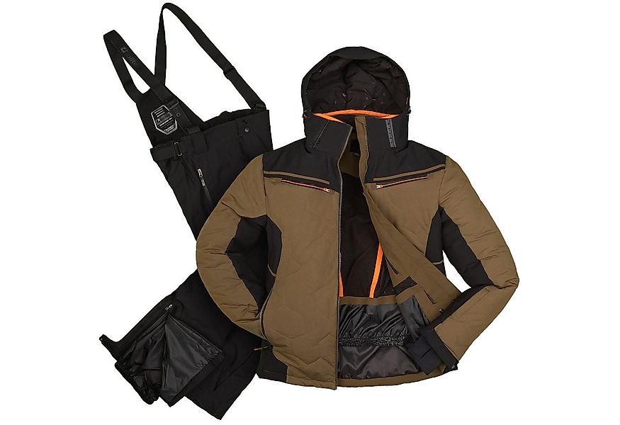 Killtec Skianzug Herren Winterjacke olive + Skihose schwarz, wind- und wass günstig online kaufen