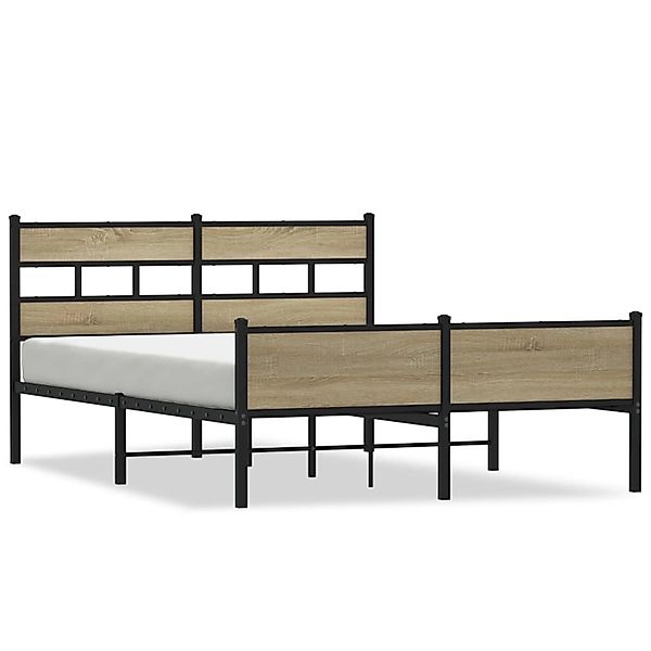 vidaXL Bettgestell ohne Matratze Sonoma-Eiche 137x190 cm Holzwerkstoff 4017 günstig online kaufen