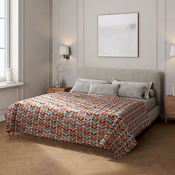 Tagesdecke mit Streifen-Steppung, pink- blau, Intenso Premium (144-16) günstig online kaufen