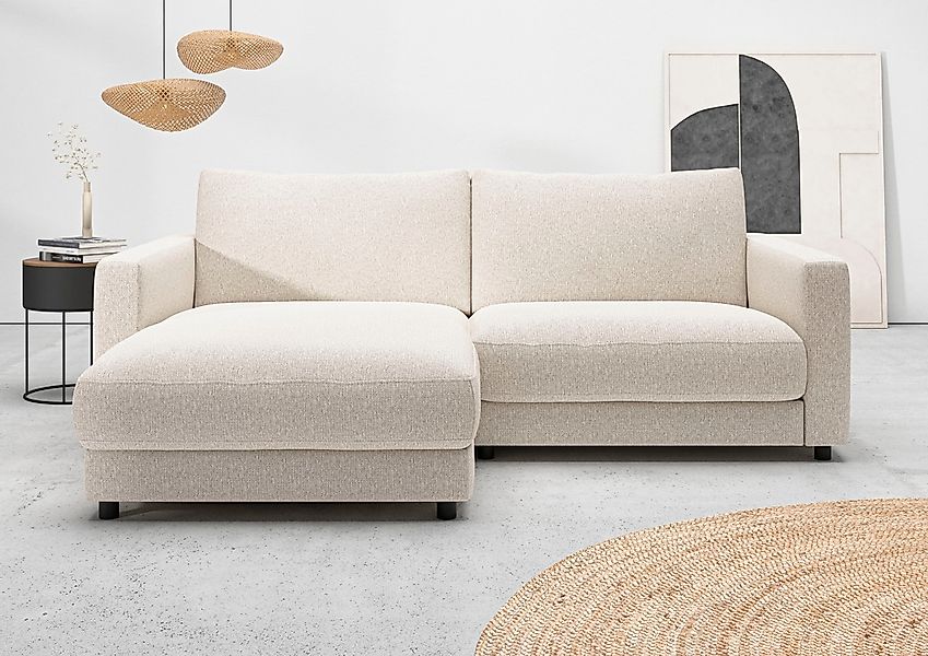 Home affaire Ecksofa "Ecksofa Jiro, L-Form, große Sitztiefe, Breite 226 cm" günstig online kaufen