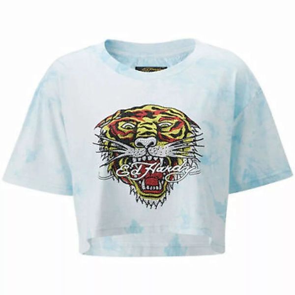 Ed Hardy  T-Shirts & Poloshirts Los tigre grop top turquesa günstig online kaufen