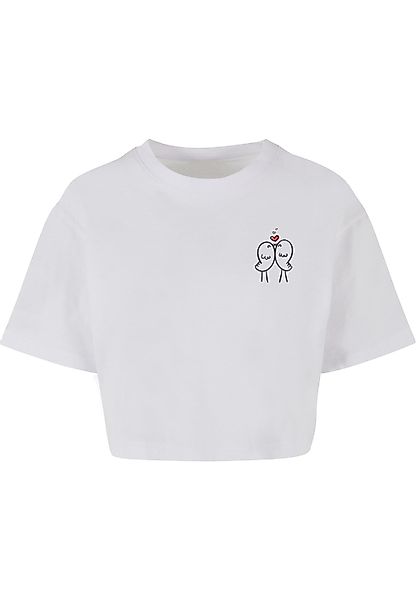 Merchcode T-Shirt "Merchcode Ladies Hugs & Love - Birds Love Short Oversize günstig online kaufen