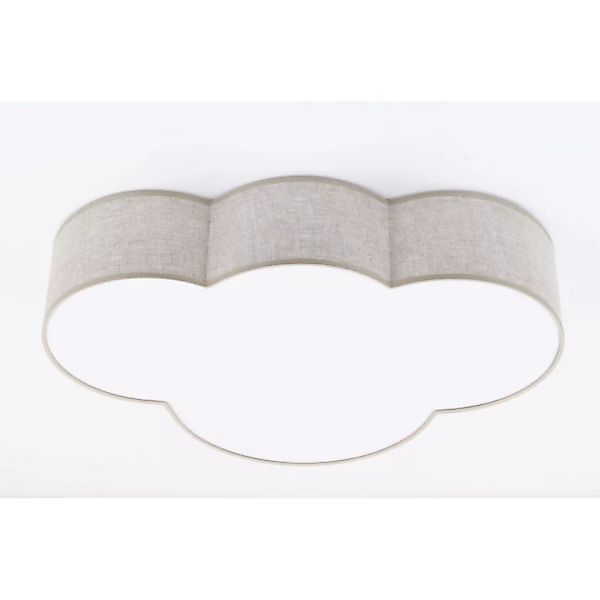 Deckenleuchte Cloud, beige, Länge 63 cm, Leinen/Kunststoff günstig online kaufen