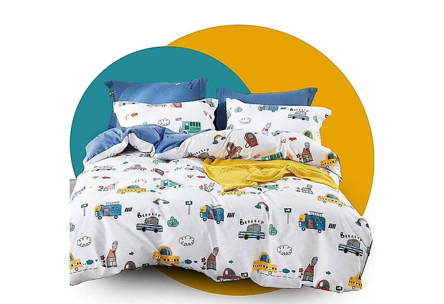 KEAYOO Kinderbettwäsche QCDD, Baumwolle, 2 teilig, 100% Baumwolle Kinderbet günstig online kaufen