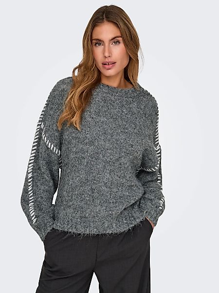 JDY Rundhalspullover "JDYZOEY LIFE L/S ON STITCH PULL KNT NOOS" mit dekorat günstig online kaufen