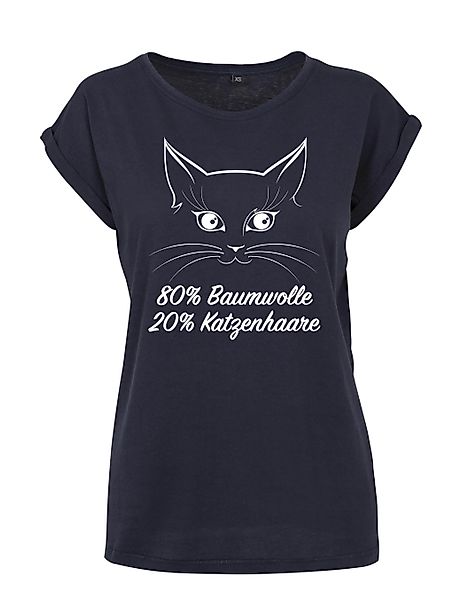 Youth Designz Print-Shirt "Katzenhaare" Damen T-Shirt günstig online kaufen