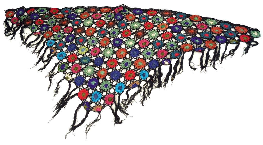 Guru-Shop Halstuch Häkelstola, Hippie Blümchen Häkelschal,.. günstig online kaufen
