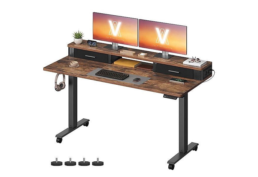 VASAGLE Schreibtisch Höhenverstellbarer elektrisch, stufenlos verstellbar, günstig online kaufen